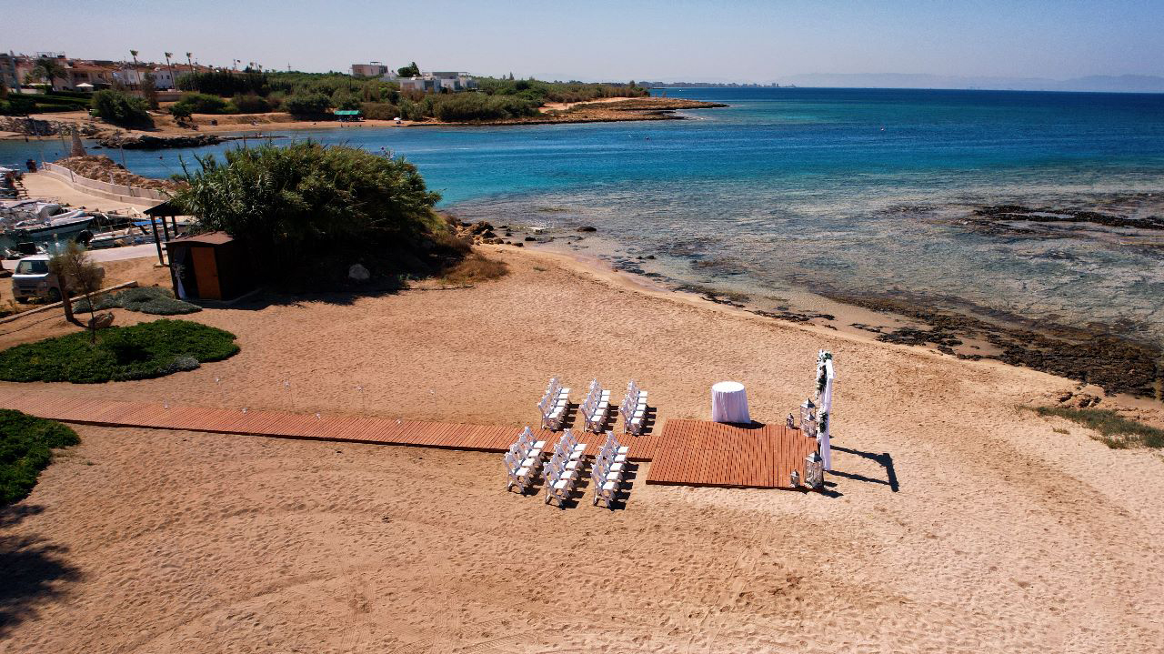 Book your wedding day in Ayia Triada Beach Venue